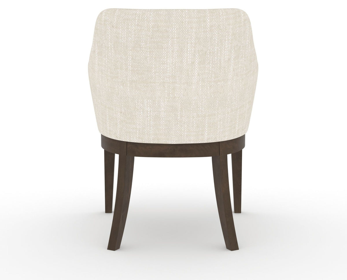 Canadel Modern Sophia Dining Chair in Hazelnut Washed, FT InsideOut®, back view