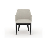 Canadel Modern Sophia Dining Chair in Dark Smoke, TB Fabric, front view