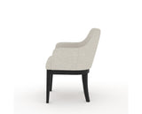 Canadel Modern Sophia Dining Chair in Dark Smoke, TB Fabric, side view