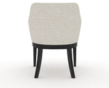 Canadel Modern Sophia Dining Chair in Dark Smoke, TB Fabric, back view