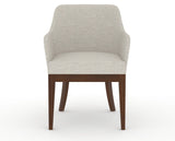 Canadel Modern Sophia Dining Chair in Cognac Washed, TB Fabric, front view