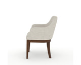 Canadel Modern Sophia Dining Chair in Cognac Washed, TB Fabric, side view
