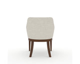 Canadel Modern Sophia Dining Chair in Cognac Washed, TB Fabric, back view