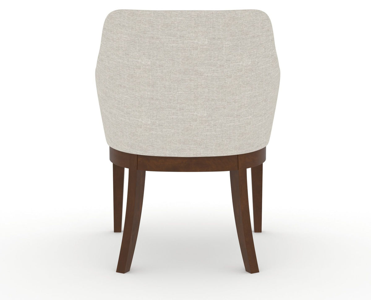 Canadel Modern Sophia Dining Chair in Cognac Washed, TB Fabric, back view