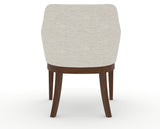 Canadel Modern Sophia Dining Chair in Cognac Washed, TB Fabric, back view