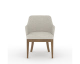 Canadel Modern Sophia Dining Chair in Pecan Washed, TB Fabric, front view