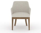 Canadel Modern Sophia Dining Chair in Pecan Washed, TB Fabric, front view