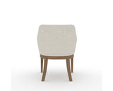 Canadel Modern Sophia Dining Chair in Pecan Washed, TB Fabric, back view