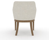 Canadel Modern Sophia Dining Chair in Pecan Washed, TB Fabric, back view