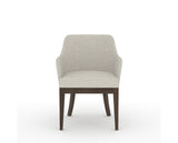 Canadel Modern Sophia Dining Chair in Hazelnut Washed, TB Fabric, front view