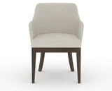 Canadel Modern Sophia Dining Chair in Hazelnut Washed, TB Fabric, front view