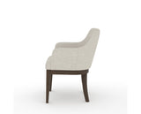 Canadel Modern Sophia Dining Chair in Hazelnut Washed, TB Fabric, side view
