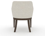 Canadel Modern Sophia Dining Chair in Hazelnut Washed, TB Fabric, back view