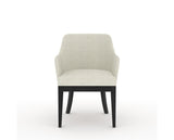 Canadel Modern Sophia Dining Chair in Dark Smoke, TW Fabric, front view