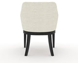 Canadel Modern Sophia Dining Chair in Dark Smoke, TW Fabric, back view