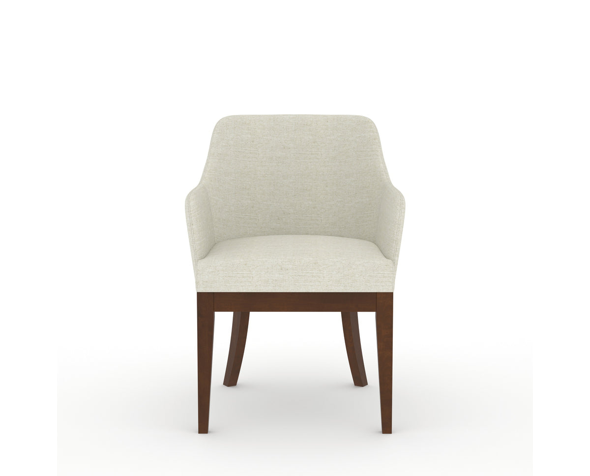 Canadel Modern Sophia Dining Chair in Cognac Washed, TW Fabric, front view