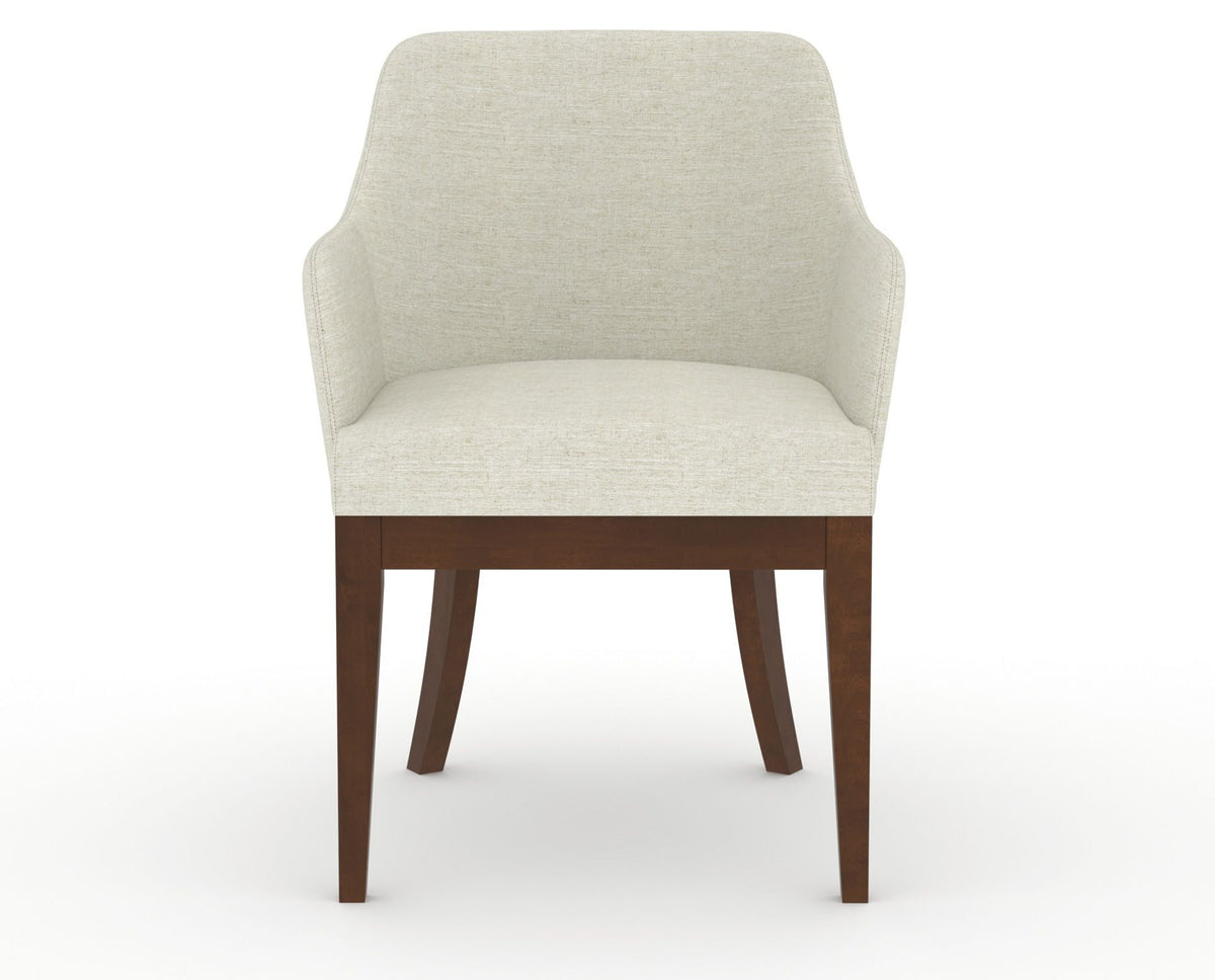Canadel Modern Sophia Dining Chair in Cognac Washed, TW Fabric, front view