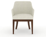 Canadel Modern Sophia Dining Chair in Cognac Washed, TW Fabric, front view