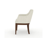 Canadel Modern Sophia Dining Chair in Cognac Washed, TW Fabric, side view