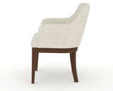 Canadel Modern Sophia Dining Chair in Cognac Washed, TW Fabric, side view