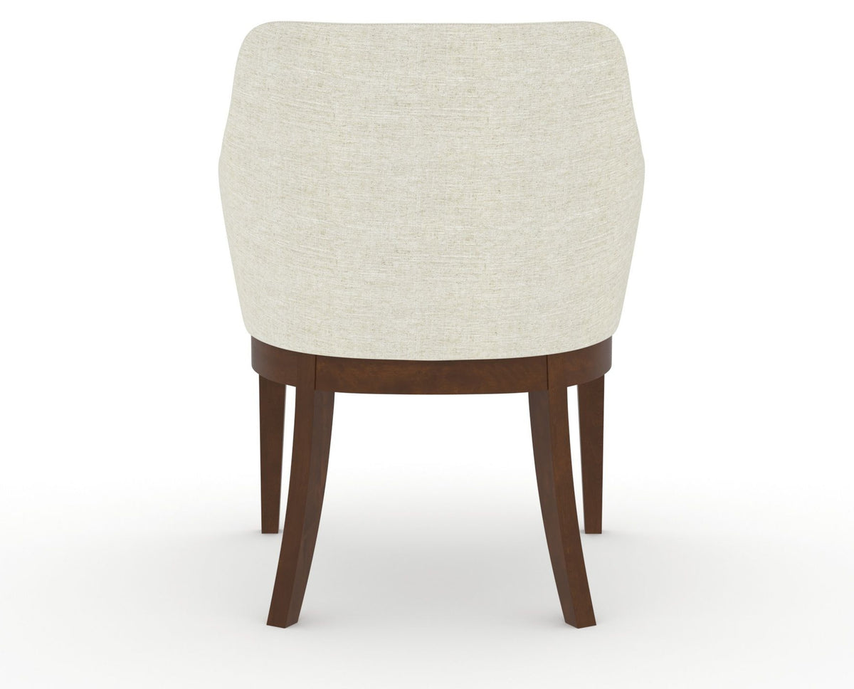Canadel Modern Sophia Dining Chair in Cognac Washed, TW Fabric, back view