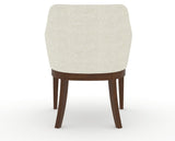 Canadel Modern Sophia Dining Chair in Cognac Washed, TW Fabric, back view