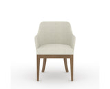 Canadel Modern Sophia Dining Chair in Pecan Washed, TW Fabric, front view