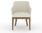 Canadel Modern Sophia Dining Chair in Pecan Washed, TW Fabric, front view