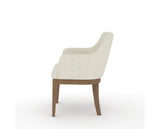 Canadel Modern Sophia Dining Chair in Pecan Washed, TW Fabric, side view