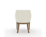 Canadel Modern Sophia Dining Chair in Pecan Washed, TW Fabric, back view