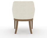 Canadel Modern Sophia Dining Chair in Pecan Washed, TW Fabric, back view