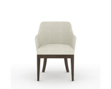 Canadel Modern Sophia Dining Chair in Hazelnut Washed, TW Fabric, front view