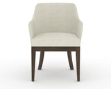 Canadel Modern Sophia Dining Chair in Hazelnut Washed, TW Fabric, front view