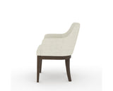 Canadel Modern Sophia Dining Chair in Hazelnut Washed, TW Fabric, side view