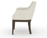 Canadel Modern Sophia Dining Chair in Hazelnut Washed, TW Fabric, side view