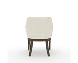 Canadel Modern Sophia Dining Chair in Hazelnut Washed, TW Fabric, back view