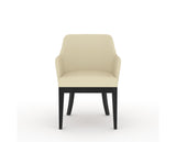 Canadel Modern Sophia Dining Chair in Dark Smoke, XZ Faux Leather, front view