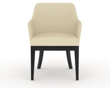 Canadel Modern Sophia Dining Chair in Dark Smoke, XZ Faux Leather, front view