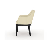 Canadel Modern Sophia Dining Chair in Dark Smoke, XZ Faux Leather, side view
