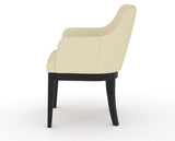 Canadel Modern Sophia Dining Chair in Dark Smoke, XZ Faux Leather, side view