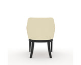 Canadel Modern Sophia Dining Chair in Dark Smoke, XZ Faux Leather, back view