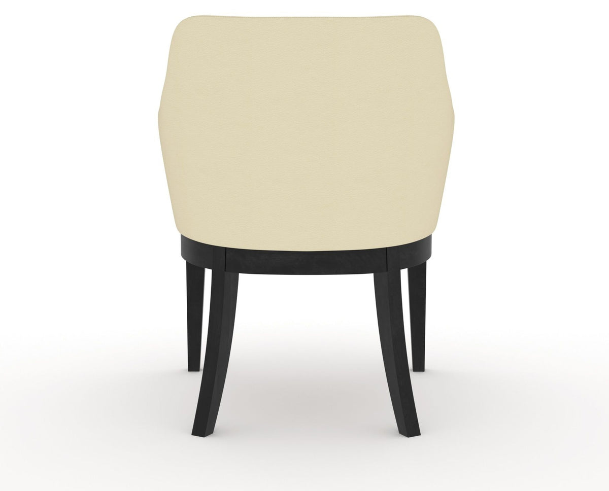 Canadel Modern Sophia Dining Chair in Dark Smoke, XZ Faux Leather, back view
