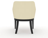 Canadel Modern Sophia Dining Chair in Dark Smoke, XZ Faux Leather, back view