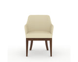Canadel Modern Sophia Dining Chair in Cognac Washed, XZ Faux Leather, front view