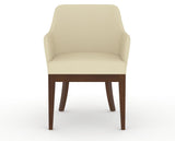 Canadel Modern Sophia Dining Chair in Cognac Washed, XZ Faux Leather, front view