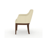 Canadel Modern Sophia Dining Chair in Cognac Washed, XZ Faux Leather, side view