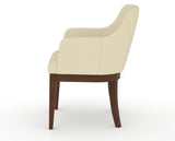 Canadel Modern Sophia Dining Chair in Cognac Washed, XZ Faux Leather, side view