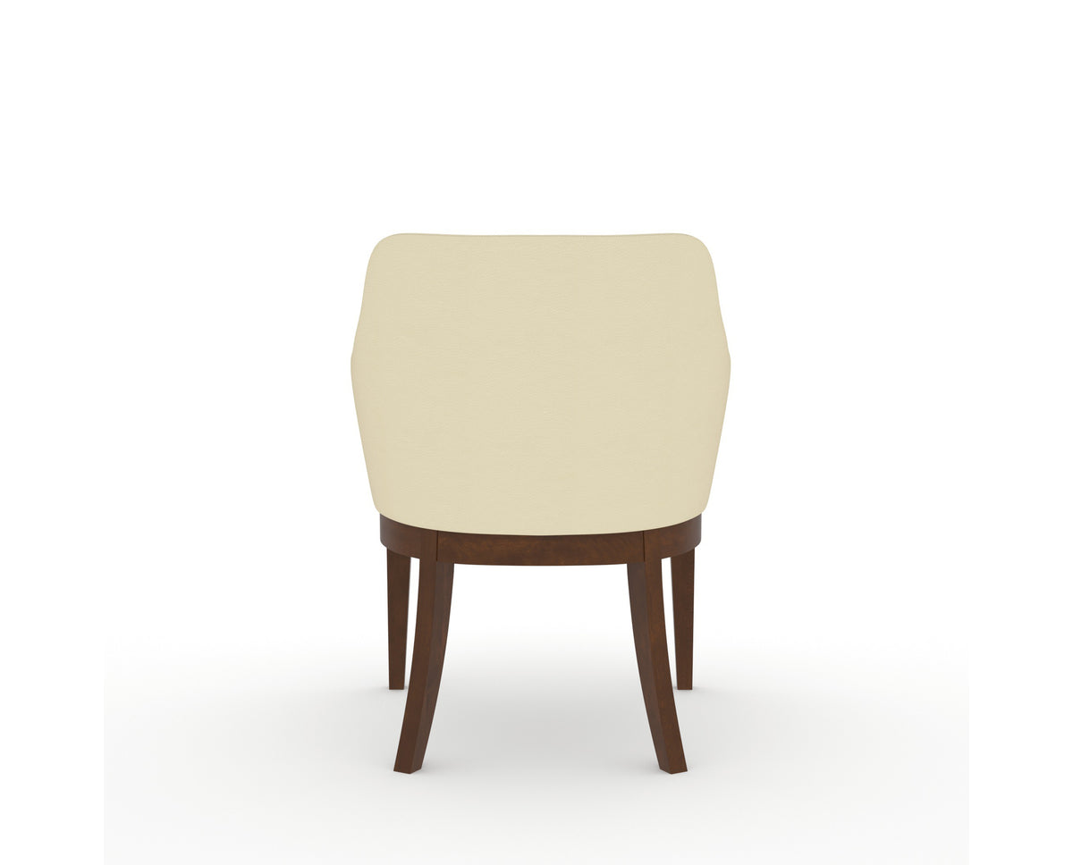 Canadel Modern Sophia Dining Chair in Cognac Washed, XZ Faux Leather, back view