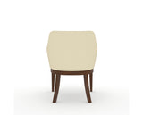 Canadel Modern Sophia Dining Chair in Cognac Washed, XZ Faux Leather, back view