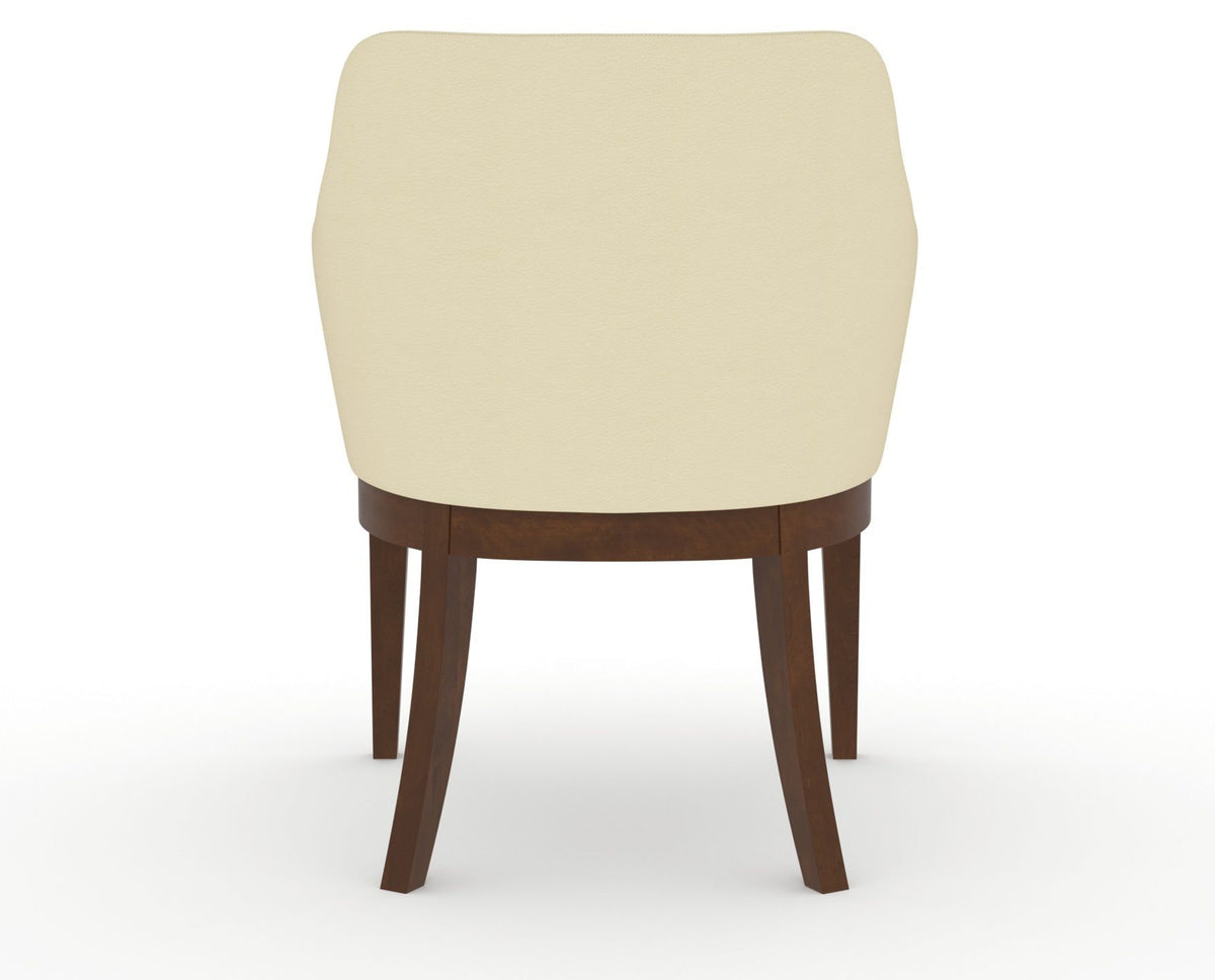 Canadel Modern Sophia Dining Chair in Cognac Washed, XZ Faux Leather, back view